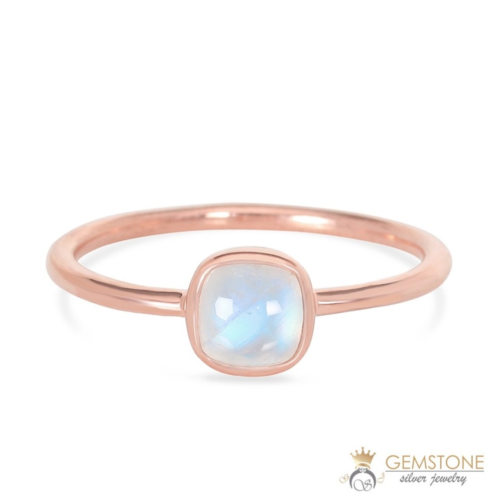 14K ROSE GOLD VERMEIL MOONSTONE RING - RHYTHM
